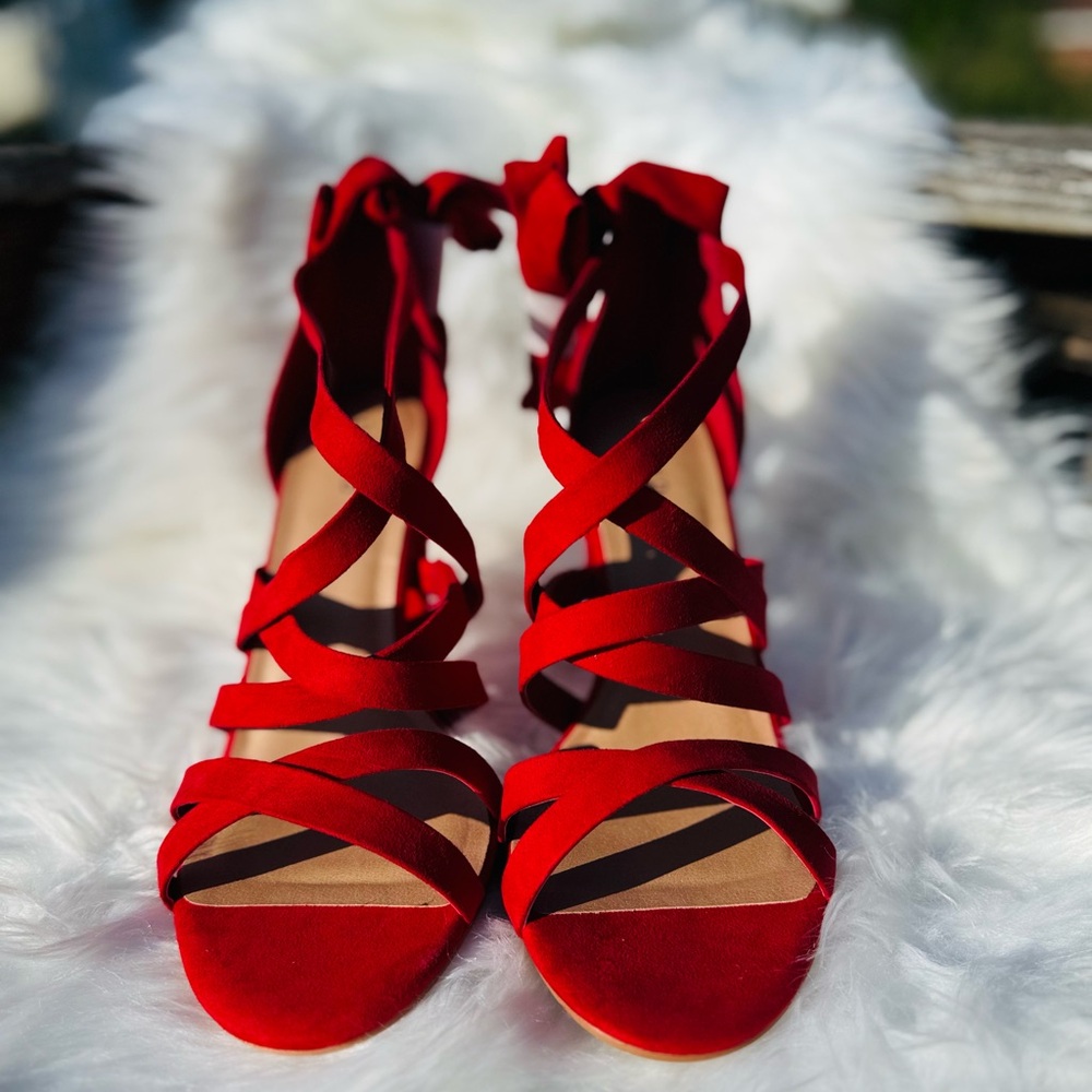 Torrid Bold Red Strappy Heels